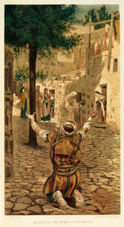 Healing of the Lepers at Capernaum by James Jacques Joseph after Tissot