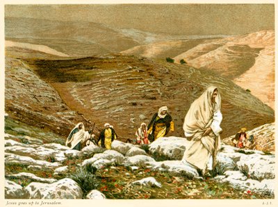 Jesus goes up to Jerusalem - St John, Bible by James Jacques Joseph after Tissot