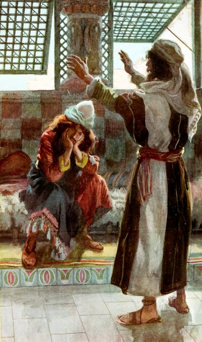 Nathan Reproaches David by James Jacques Joseph after Tissot