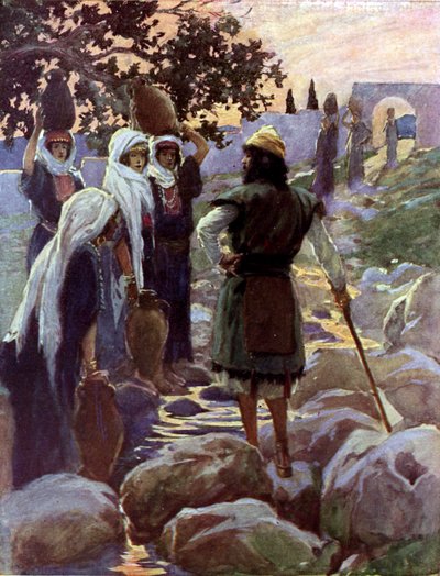 Saul Questions the Young Maidens by James Jacques Joseph after Tissot