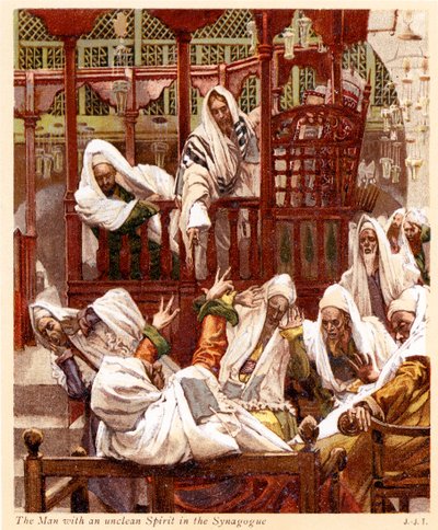 The Man with an Unclean Spirit - Bible by James Jacques Joseph after Tissot
