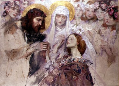 Christ Blessing a Young Woman by James Jebusa Shannon