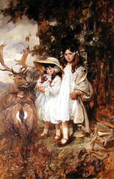 Irene and Frida Mond by James Jebusa Shannon