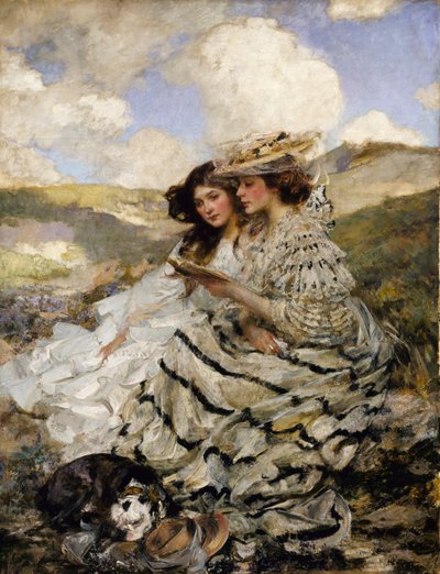 On the Dunes Lady Shannon and Kitty, ca. 1900-1910 by James Jebusa Shannon