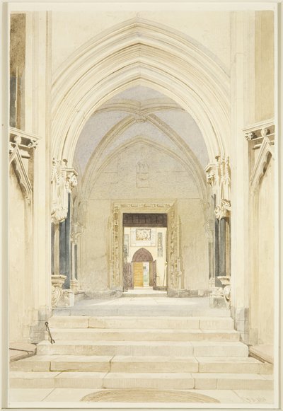 North Porch of St Mary Redcliffe, looking South by James Johnson