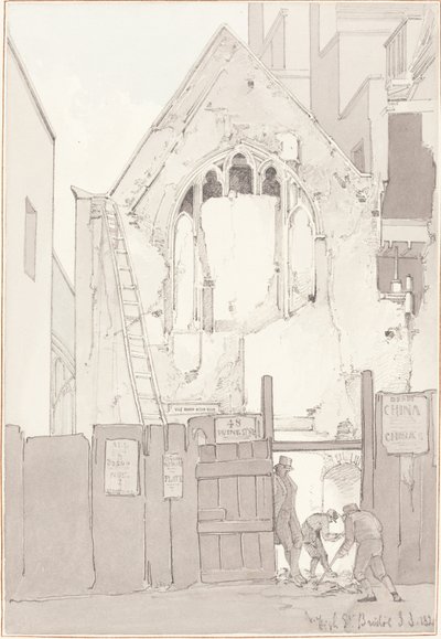 The Discovery of an East Window of All Saints’ Church, behind High Street, Bristol by James Johnson