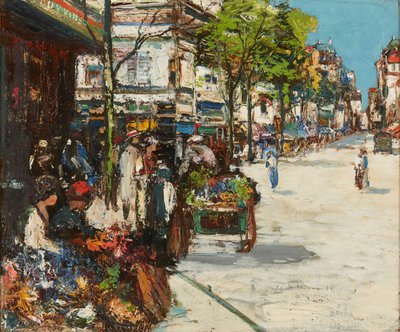 The Flower Market - Dieppe by James Kay