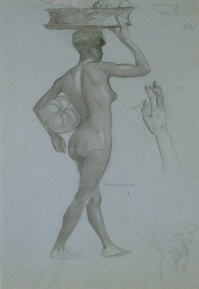 Black person Holding a Pumpkin by James Kerr Lawson