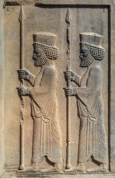 A sculpted relief at Persepolis, Darius I began building his ceremonial capital by James L Stanfield