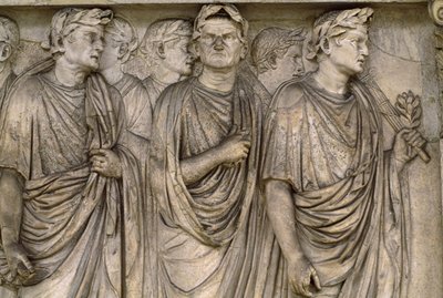 Ara Pacis Augustae, a free-standing altar of group of widows, magistrates, priests by James L Stanfield