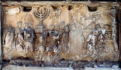 Section of relief sculpture showing Roman soldiers carrying off sacred spoils by James L Stanfield