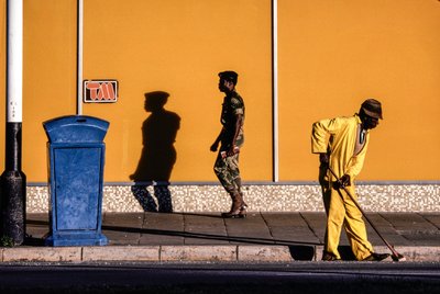 South African Men on a Street and Sidewalk in Pretoria, South Africa by James L Stanfield