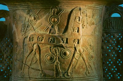 Trojan horse on seventh century B.C. amphora from Mykonos shows the earliest known depiction by James L Stanfield