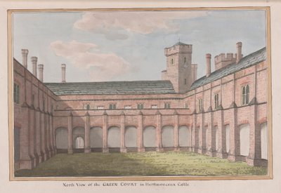 Herstmonceux Castle, East Sussex: North View of the Green Court by James Lambert  of Lewes