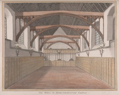 Herstmonceux Castle, East Sussex: The Hall by James Lambert  of Lewes