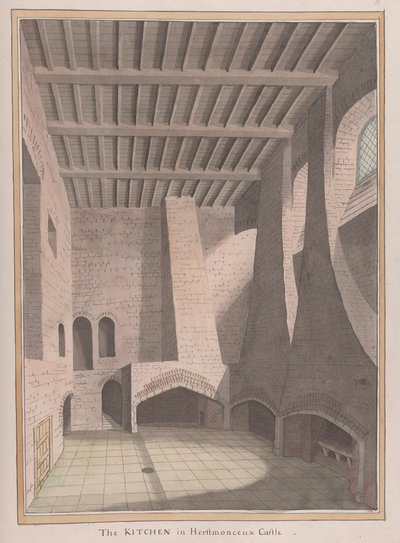 Herstmonceux Castle, East Sussex: The Kitchen by James Lambert  of Lewes