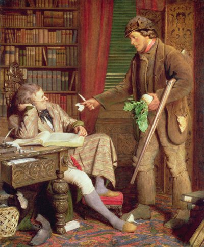 The Squire and the Gamekeeper or The Demurrer, c.1860 by James Lobley