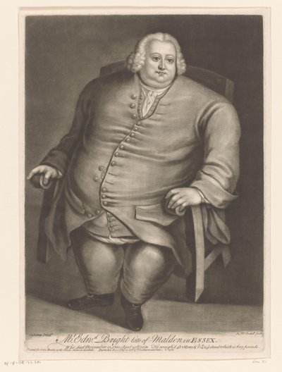 Portrait of Edward Bright (title on object: Mr. Edwd. Bright late of Malden in Essex) by James McArdell