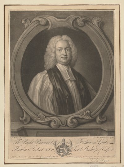 Thomas Secker, Lord Bishop of Oxford by James McArdell