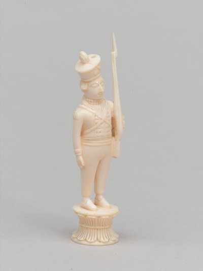 White pawn, chess piece, India, 1820 circa by James McLachlan Nairn