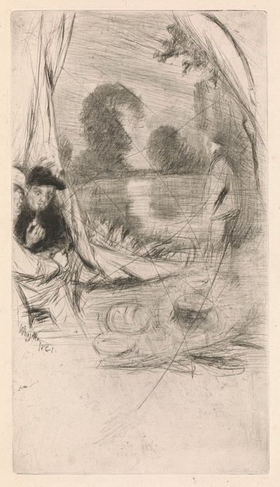 Impressions from Cancelled Plates by Whistler - the Model Resting by James Abbott McNeill Whistler