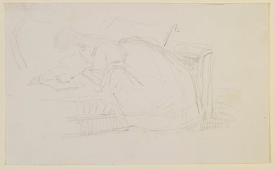 A Girl Reclining on a Couch, Reading by James Abbott McNeill Whistler