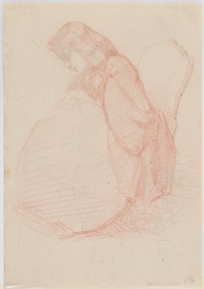 A two-sided drawing of Fumette and Dancing Clowns by James Abbott McNeill Whistler