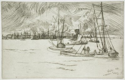 Amsterdam from the Tolhuis by James McNeill Whistler