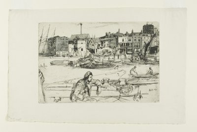 Black Lion Wharf, from A Series of Sixteen Etchings of Scenes on the Thames by James Abbott McNeill Whistler