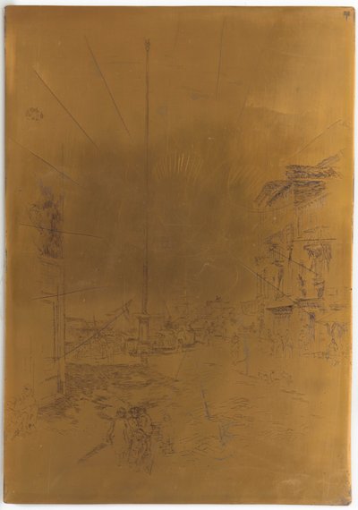 Cancelled Printing Plate for The Little Mast by James Abbott McNeill Whistler