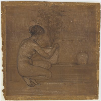 Crouching Figure (detail) by James Abbott McNeill Whistler