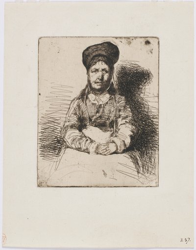 La Retameuse. One of the Twelve Etchings from Nature (The French Set) by James Abbott McNeill Whistler