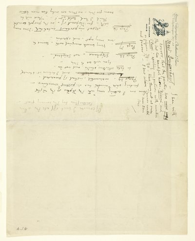 Letter to William Heinemann with Corrections for Eden versus Whistler: The Baronet and the Butterfly. A Valentine with a Verdict by James Abbott McNeill Whistler
