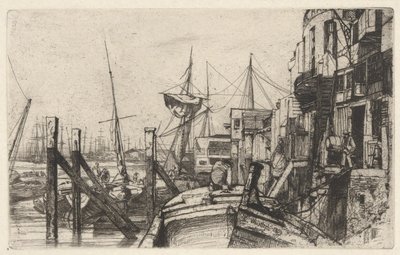 Limehouse, from the Thames Set (A Series of Sixteen Etchings of Scenes on the Thames and Other Subjects) by James Abbott McNeill Whistler