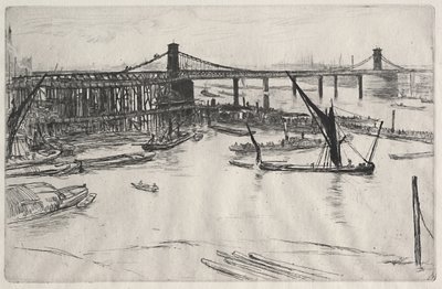 Old Hungerford Bridge by James McNeill Whistler