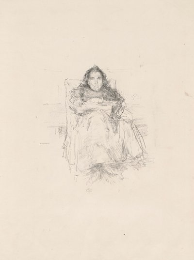 Portrait Study: Mrs. Philip, No. 3 (recto) Portrait Study: Geneviève Mallarmé (verso) by James McNeill Whistler