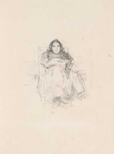 Portrait Study: Mrs. Philip, No. 3 (recto) Portrait Study: Geneviève Mallarmé (verso) by James Abbott McNeill Whistler