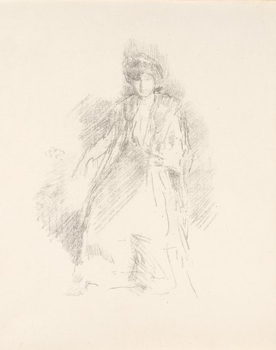 Portrait of a Young Woman Wearing a Hat [Miss Seaton] by James Abbott McNeill Whistler
