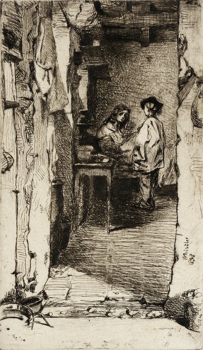 Rag Pickers, Quartier Mouffetard, Paris by James McNeill Whistler