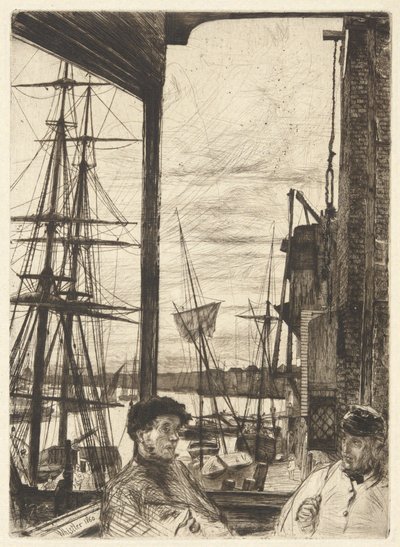 Rotherhithe (Wapping), from the Thames Set (A Series of Sixteen Etchings of Scenes on the Thames and Other Subjects) by James McNeill Whistler