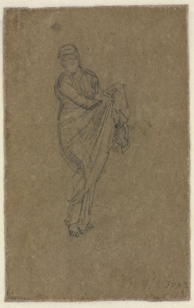 Standing Woman Holding Up Her Dress (verso) by James McNeill Whistler