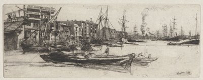 Thames Warehouse, from the Thames Set (A Series of Sixteen Etchings of Scenes on the Thames and Other Subjects) by James Abbott McNeill Whistler