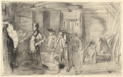 The Forge, from the Thames Set (A Series of Sixteen Etchings of Scenes on the Thames and Other Subjects) by James Abbott McNeill Whistler