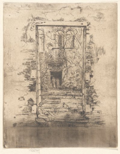 The Garden, from the Second Venice Set (A Set of Twenty-six Etchings) by James Abbott McNeill Whistler