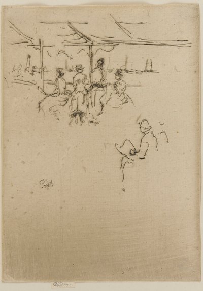 The Landing Stage, Cows by James Abbott McNeill Whistler