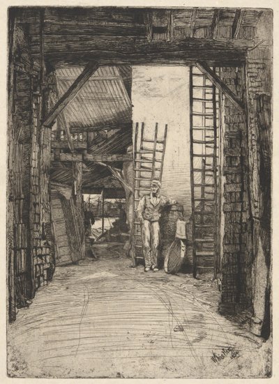 The Lime-Burner, from the Thames Set (A Series of Sixteen Etchings of Scenes on the Thames and Other Subjects) by James Abbott McNeill Whistler