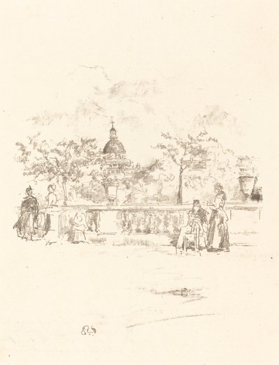 The Pantheon, from the Terrace of the Luxembourg Gardens by James Abbott McNeill Whistler