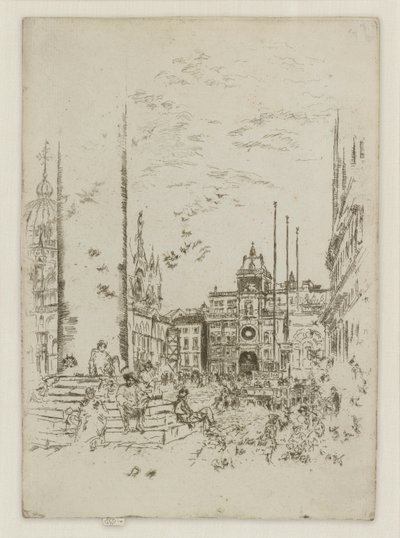 The Piazzetta, from the First Venice Set (Venice, A Series of Twelve Etchings) by James Abbott McNeill Whistler