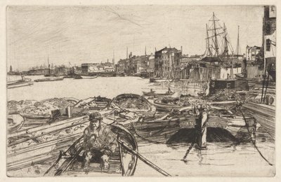 The Pool, from the Thames Set (A Series of Sixteen Etchings of Scenes on the Thames and Other Subjects) by James Abbott McNeill Whistler