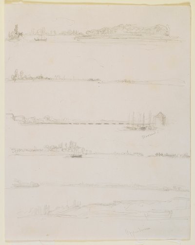 The Rhine, near Worms and Oppenheim by James Abbott McNeill Whistler